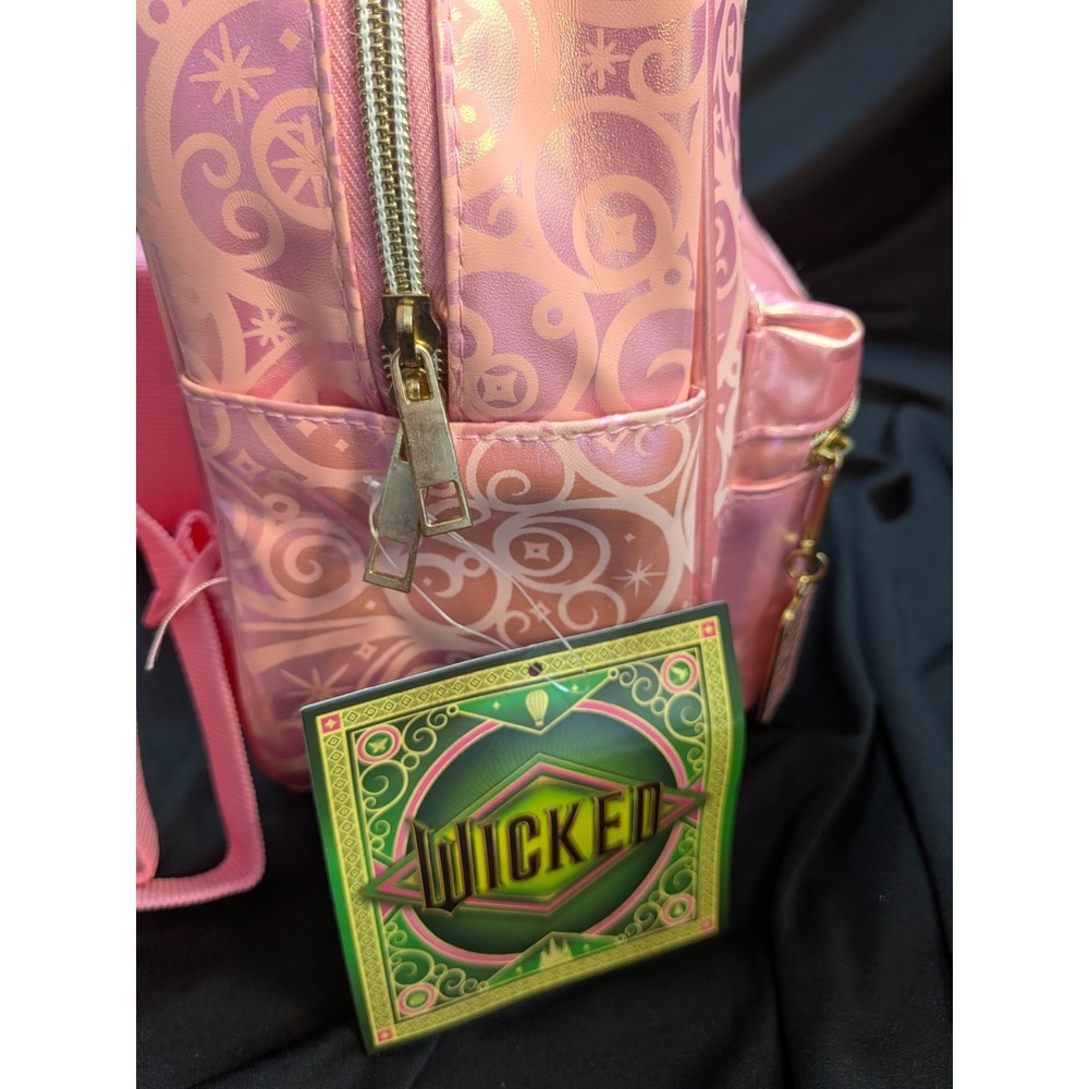 Wicked So Popular Backpack Metallic Crown Glinda Main Compartment Front Pocket - Picture 4 of 7